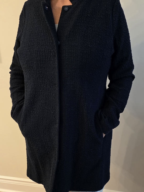 Eileen Fisher Jackets & Blazers - Eileen Fisher Blue Textured Button-Front Cardigan Jacket